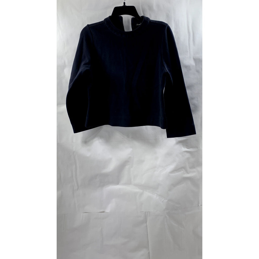 STEVEN ALAN Women's Dark Navy Blue Crewneck Long Sleeve Sweater Top SZ S