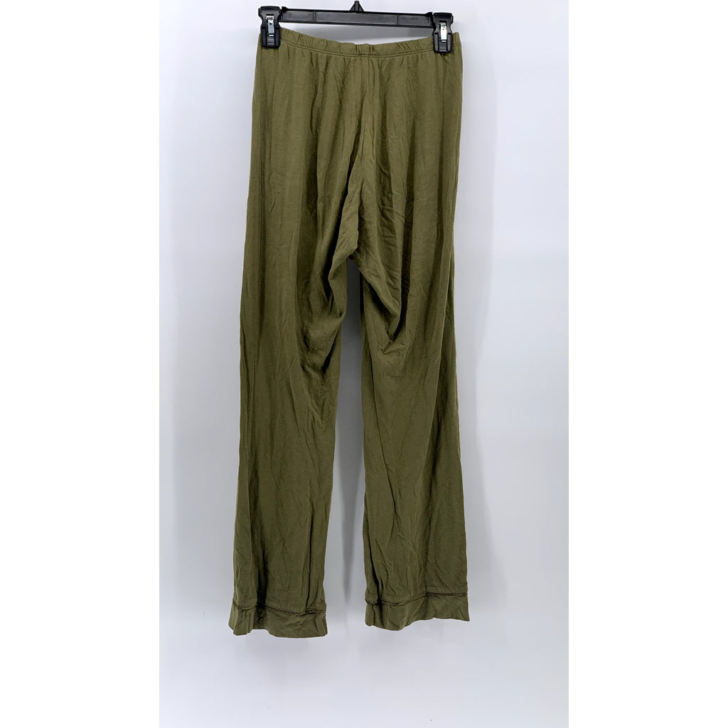 COSA BELLA Women's Olive Green Relaxed Fit Pima Cotton Pull-On Pants SZ S