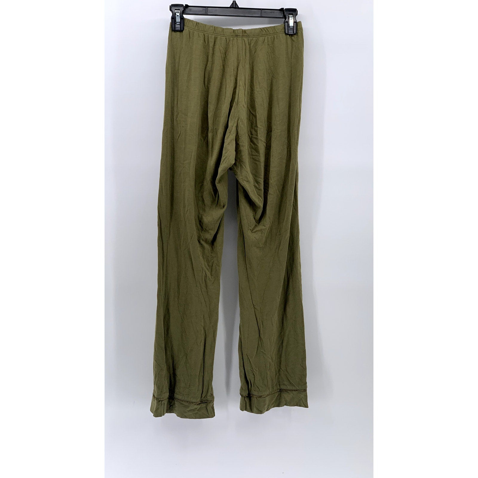 COSA BELLA Women's Olive Green Relaxed Fit Pima Cotton Pull-On Pants SZ S