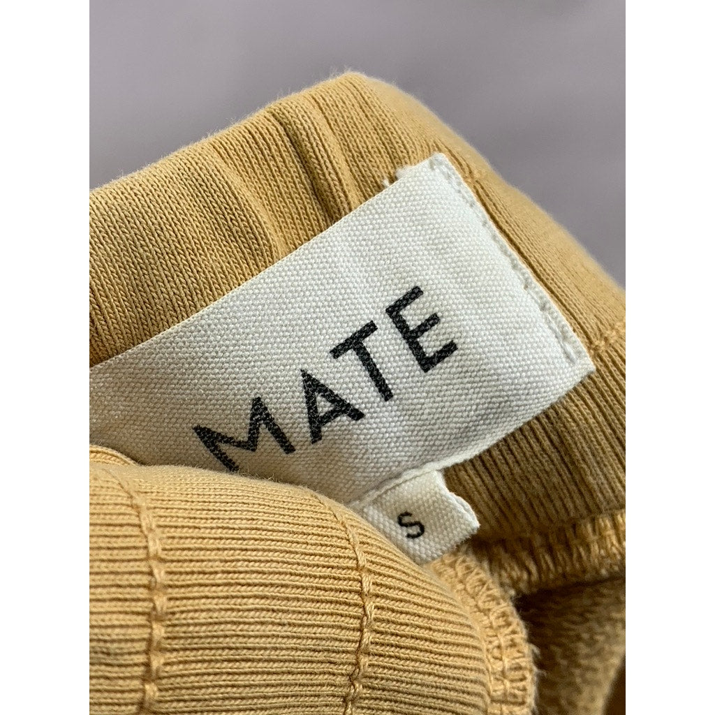 MATE Women's Mustard Yellow Drawstring Waist Pull-On Casual Sweatpants SZ S