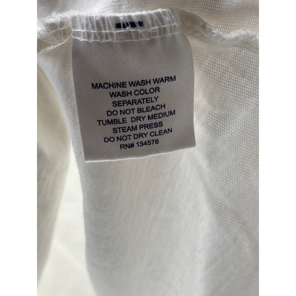 VINEYARD VINES Women’s White Crewneck Logo Long Sleeve T-Shirt SZ 2XS