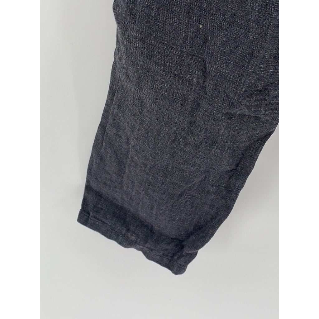 EILEEN FISHER Women's Blue Slim-Fit Pull-On Pants SZ M