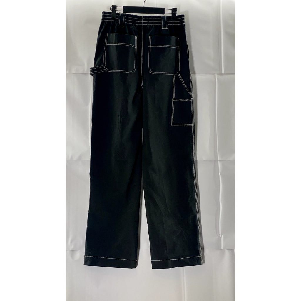 URBAN OUTFITTERS Women's Black Nylon Skate Fit Straight-Leg Carpenter Pants SZ M