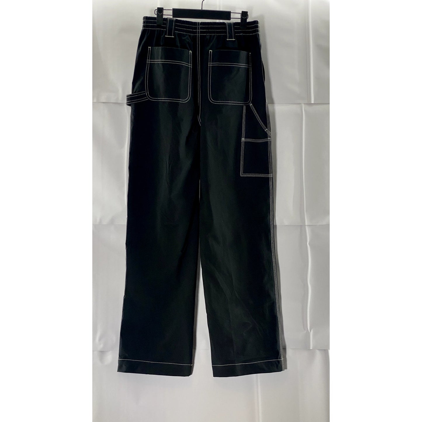 URBAN OUTFITTERS Women's Black Nylon Skate Fit Straight-Leg Carpenter Pants SZ M