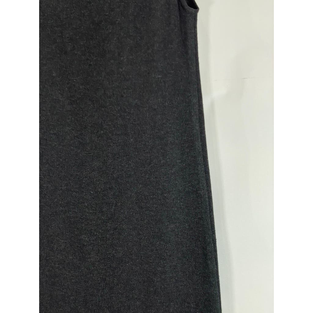 SARA CAMPBELL Women's Charcoal Ribbed Midi Wool Blend Tank Dress SZ S