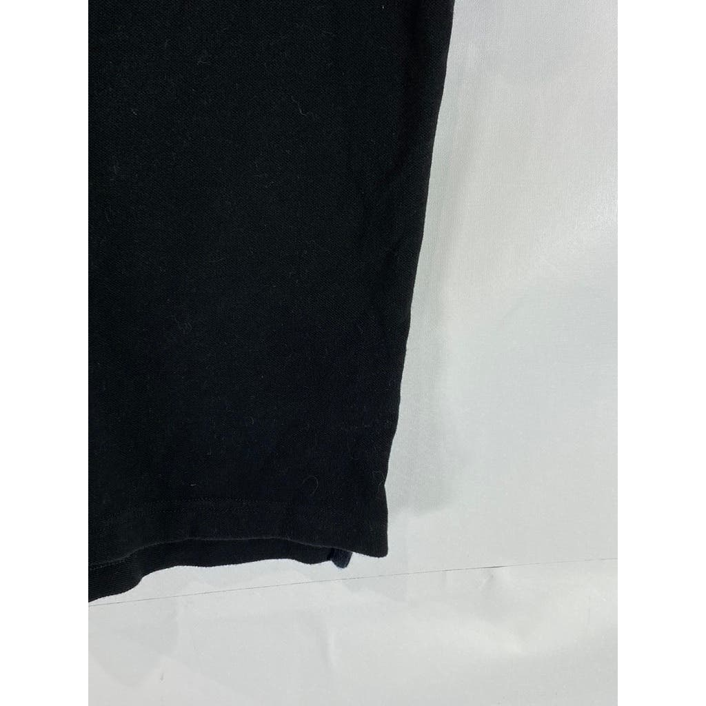 BANANA REPUBLIC Men's Solid Black Cotton Short Sleeve Polo Shirt SZ S