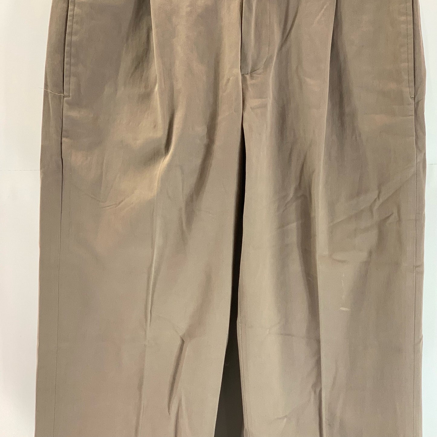 FACONNABLE Men's Tan Pleated Regular-Fit Stretch Five Pocket Pant SZ 32