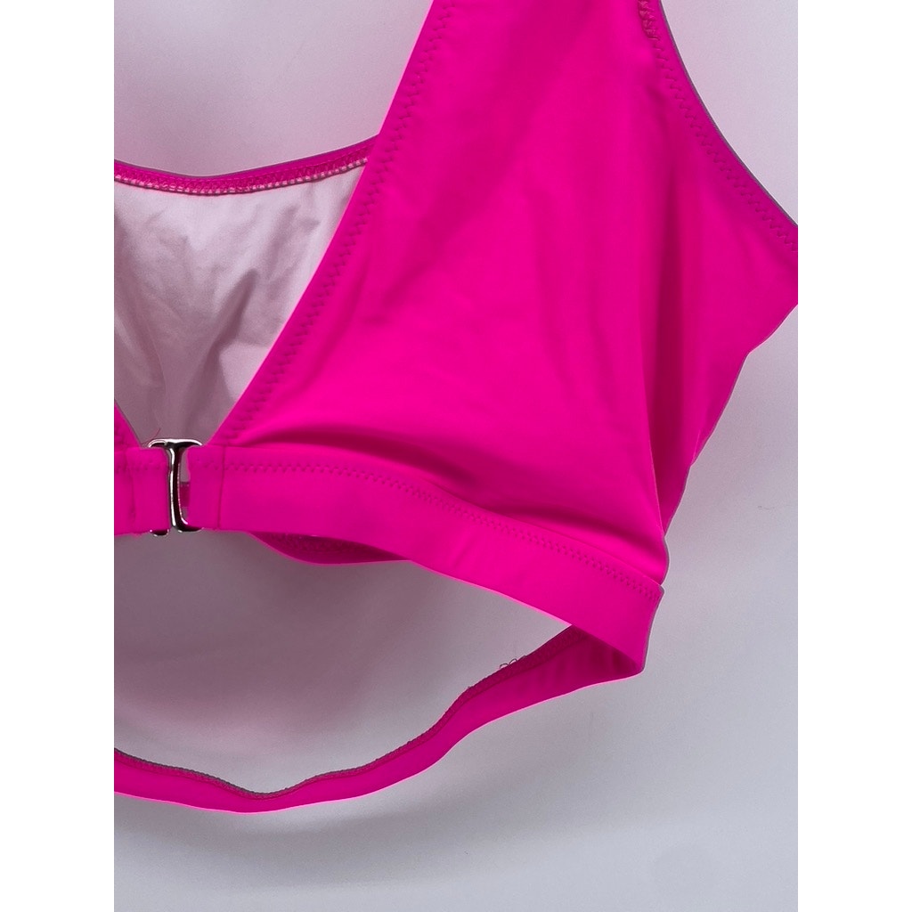 B SWIM Hot Pink V-Back Swim Top SZ XL