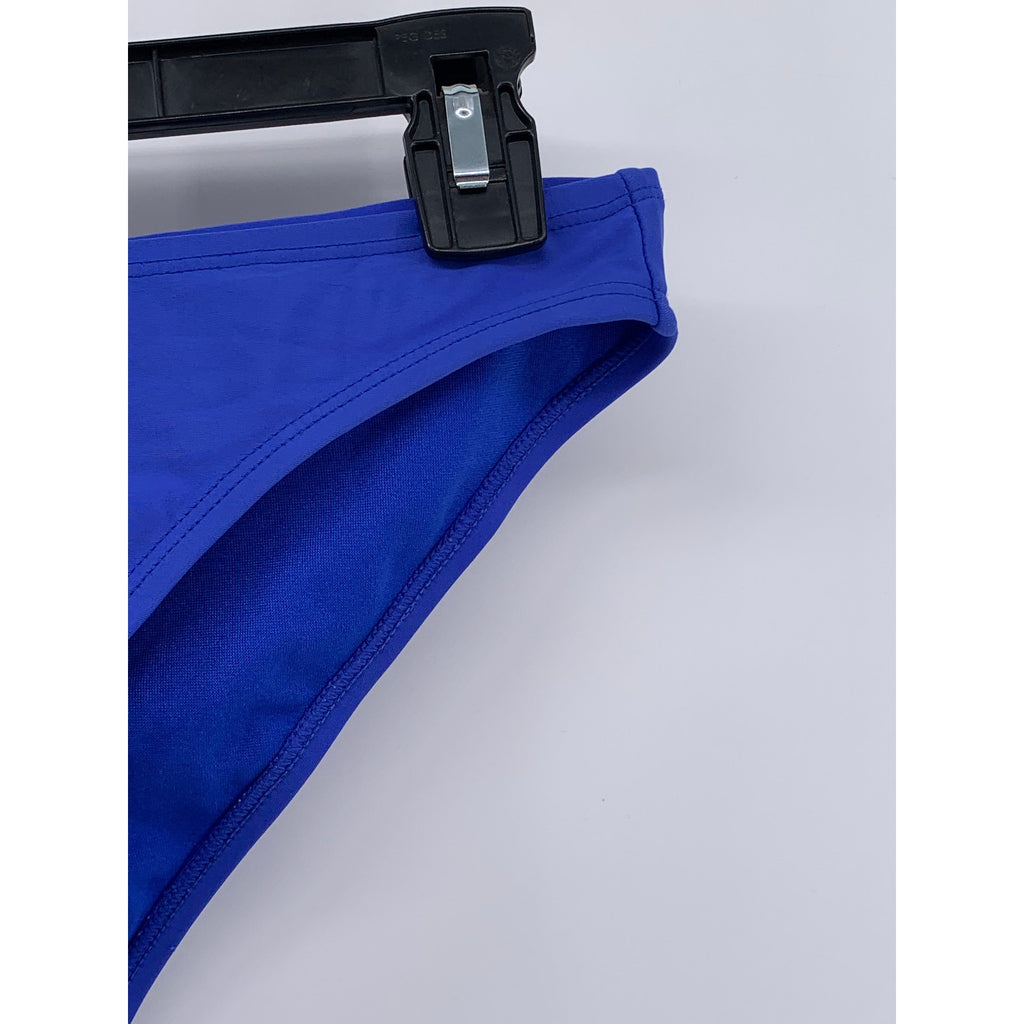 XHILARATION Women's Royal Blue Ruched Pull-On Cheeky Swim Bottoms SZ M