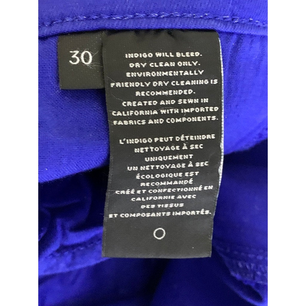 J BRAND Women's Coated Celeste Blue Alana High-Rise Cropped Skinny Pant SZ 30