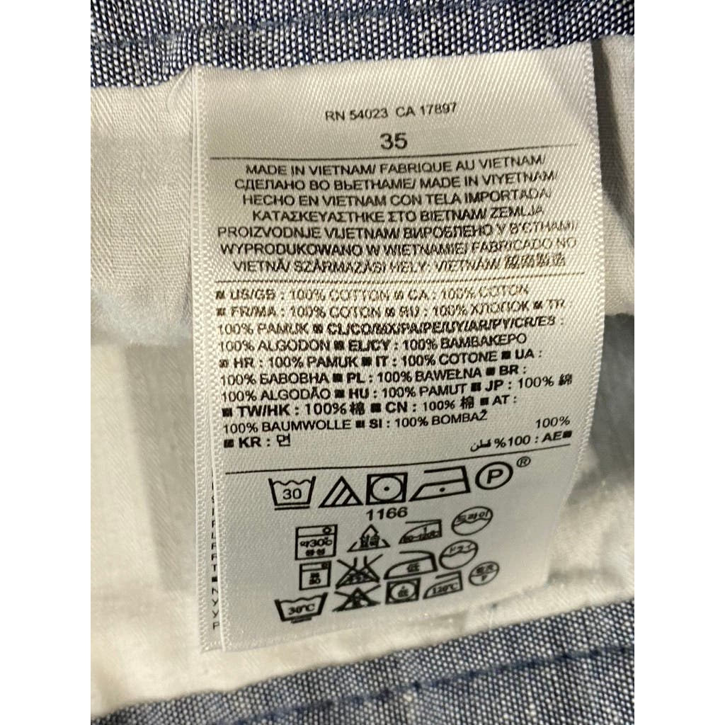 BANANA REPUBLIC Men's Black/Gray Cotton Twill Stretch Shorts SZ 35