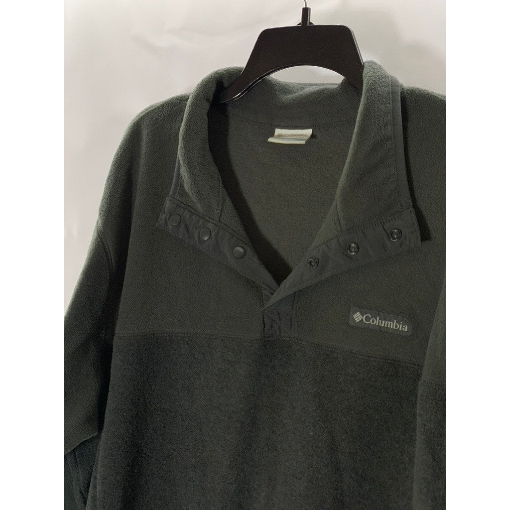 COLUMBIA Men's Gray Steen Mountain Fleece Half-Snap Pullover Sweater SZ 2XL