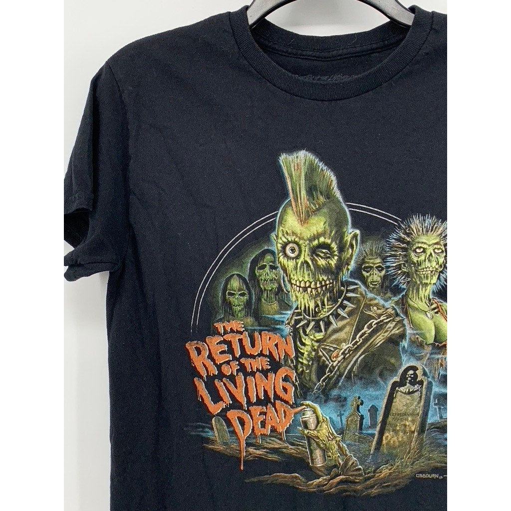 THE RETURN OF THE LIVING DEAD Men's Black Retro Graphic T-Shirt SZ S