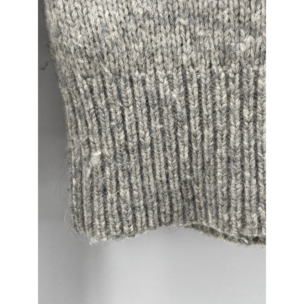 TALULA Women's Gray Heather Crewneck Alpaca Blend Long Sleeve Knit Sweater SZ XS