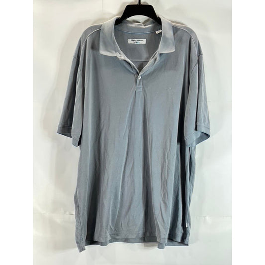 TOMMY BAHAMA Men's Gray IslandZone Short Sleeve Polo Shirt SZ 3XL