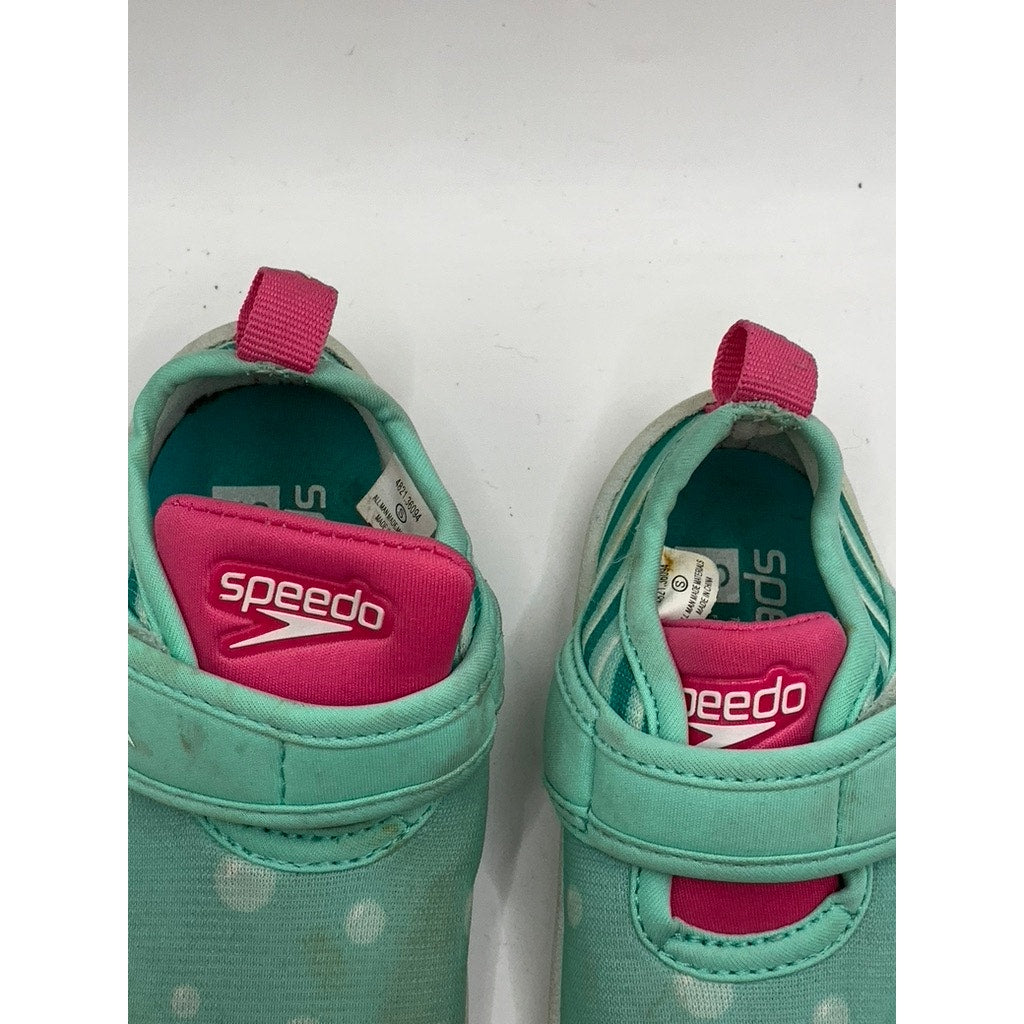 SPEEDO Toddler Girls' Green Printed Shore Explorer Water Shoes SZ S (5/6)