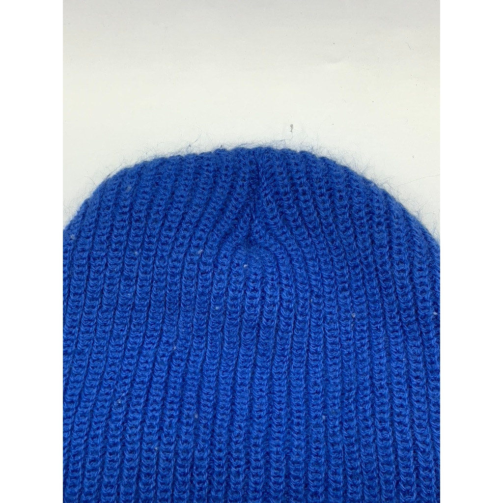 UNBRANDED Royal Blue Embroidered Ghost Knit Beanie SZ OS