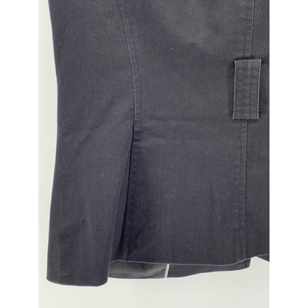 CALVIN KLEIN Women's Black Stretch Button-Up Sleeveless Top SZ 8