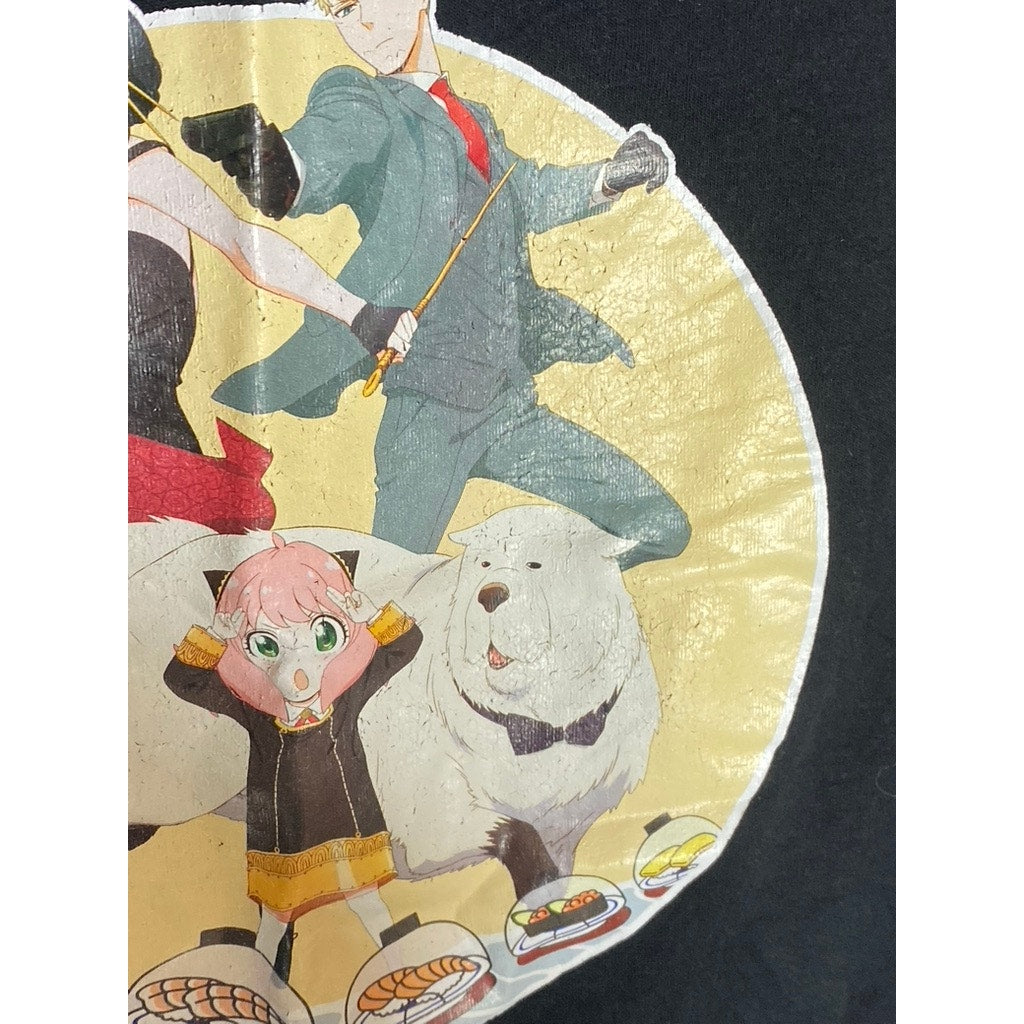 SPY FAMILY X KURA SUSHI Unisex Vintage Graphic Crewneck Short Sleeve T-Shirt SZL