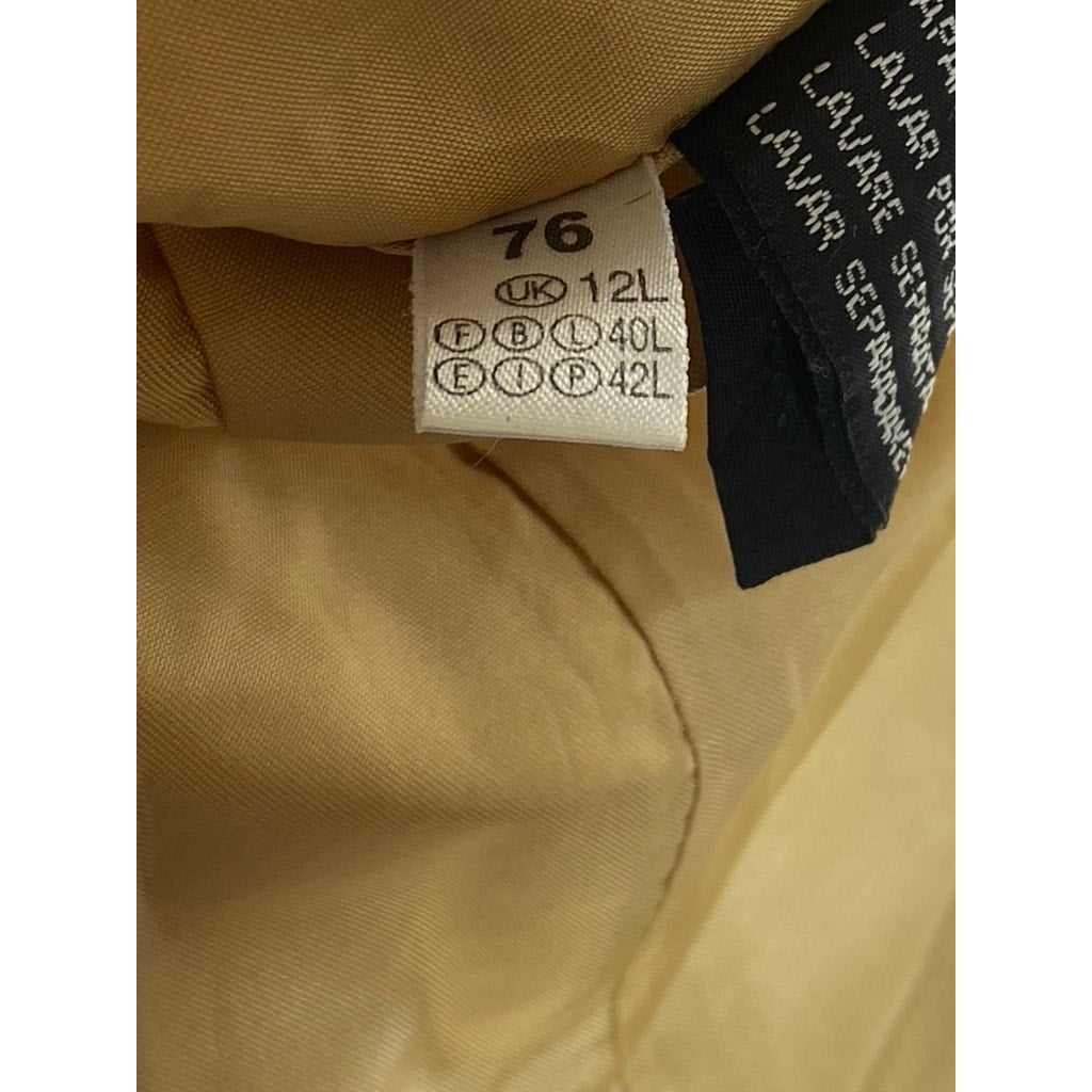 NEW FAST Women's Tan Button-Front Belted Sleeveless Trench Coat SZ 12