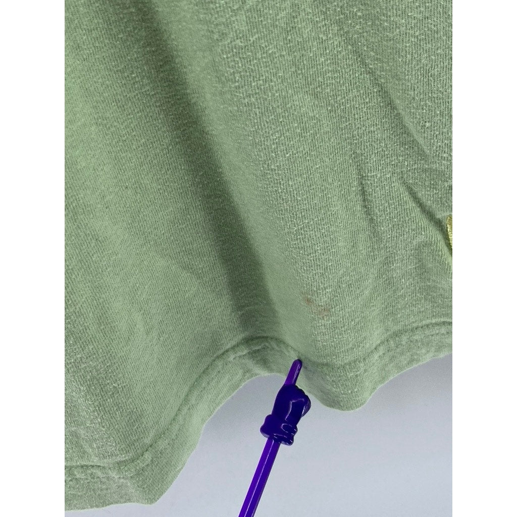 ADIDAS Men’s Lime Green Vintage Crewneck Graphic Recycled Logo T-Shirt SZ XL