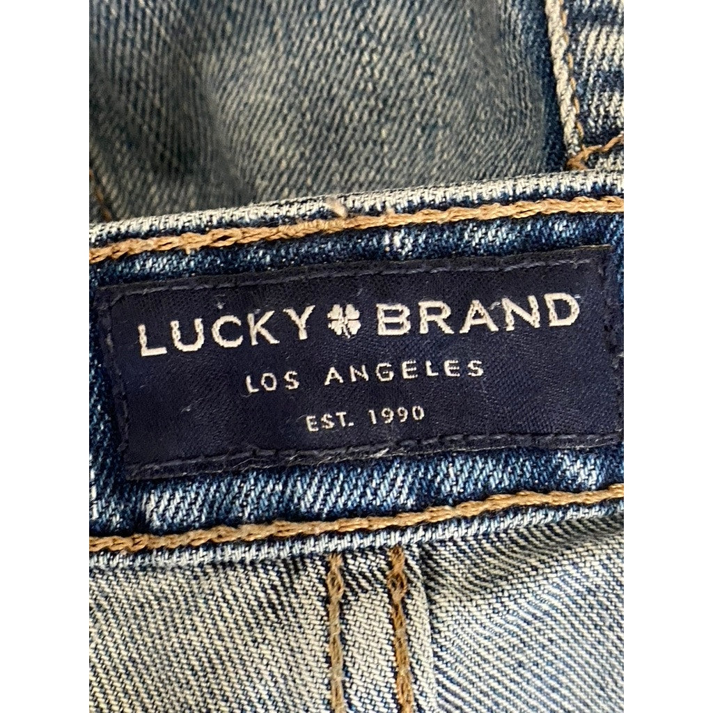 LUCKY BRAND Women's Light Blue Denim The Cut-Off Mid-Rise Shorts SZ 12/31