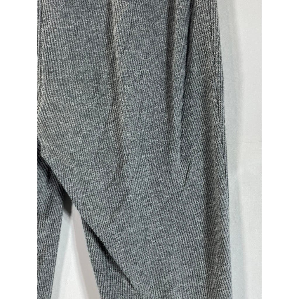 KOOLABURRA BY UGG Women's Gray Ribbed Drawstring Pull-On Jogger Pants SZ S