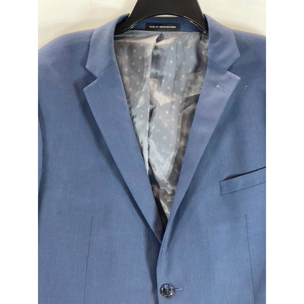 PERRY ELLIS PORTFOLIO Men's Blue Slim-Fit Two-Button Suit Jacket SZ 46R