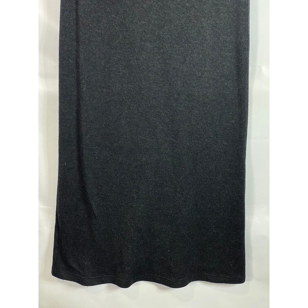 SARA CAMPBELL Women's Charcoal Ribbed Midi Wool Blend Tank Dress SZ S