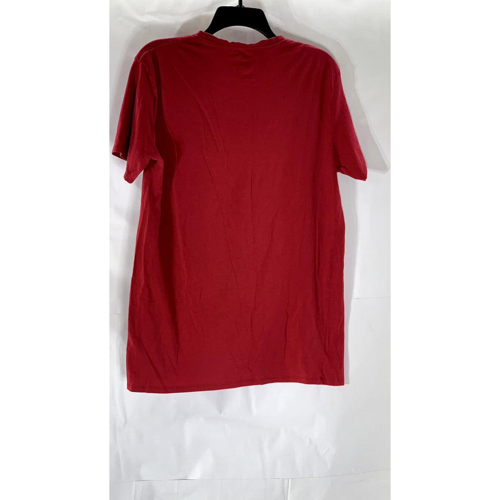 JOCKEY Men’s Red Solid Cotton Stretch V-Neck Short Sleeve T-Short SZ M