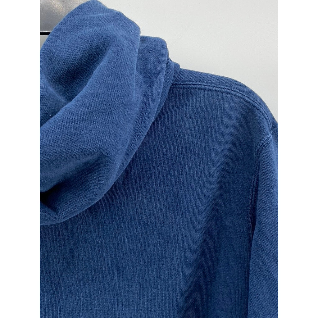 UNBRANDED Women's Dark Blue Solid Casual Pullover Hoodie SZ M