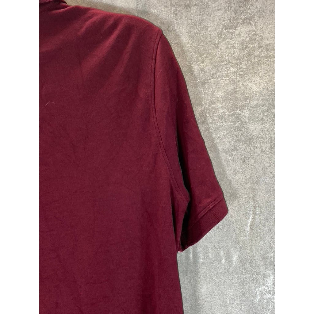 BANANA REPUBLIC Men's Tall California Burgundy Slim-Fit Dress Polo SZ M/T