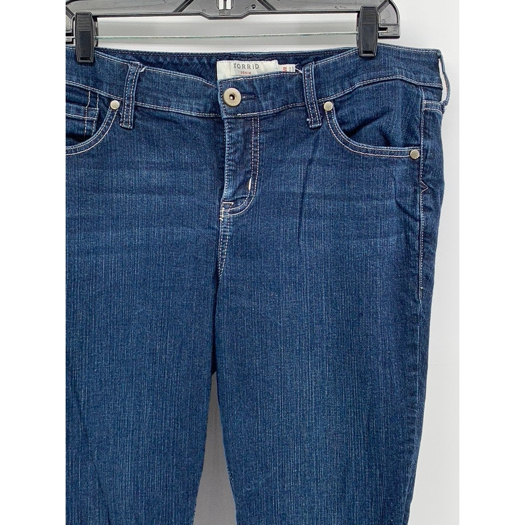 TORRID Women's Blue Denim First At Fit Flare Jeans SZ 14R