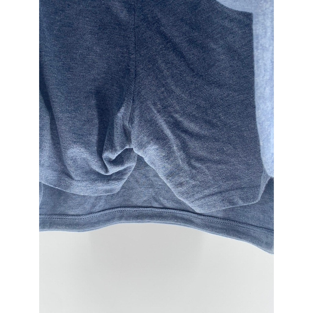 CROFT & BARROW Women's Blue Cotton-Blend Mini Skort SZ M