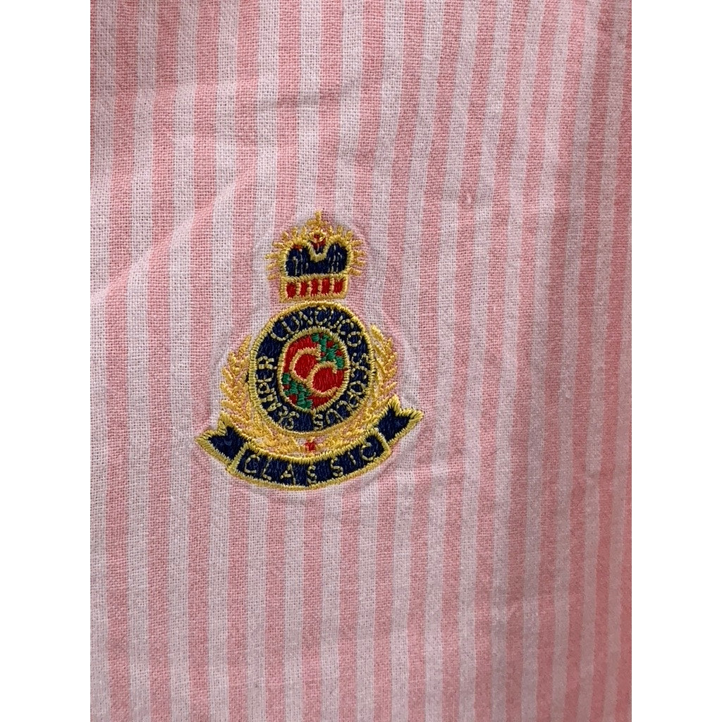 CHARTER CLUB Men's Vintage Pink Striped Button-Up Long Sleeve Regular Shirt SZ16