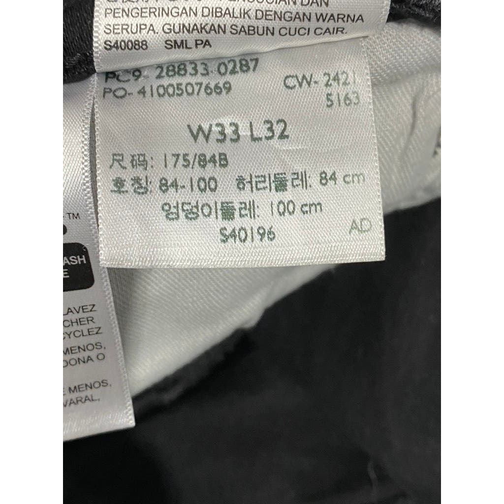 LEVI'S Men's Solid Black 512 Slim Tapered-Fit Stretch Five-Pocket Jeans SZ 33X32