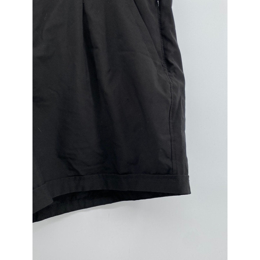 RBX Women's Black Solid Pull-On Active Shorts SZ L