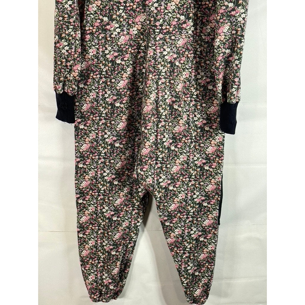SELKIE Women's Cottage Floral All Over Long Sleeve Knee Patch Jumpsuit SZ S