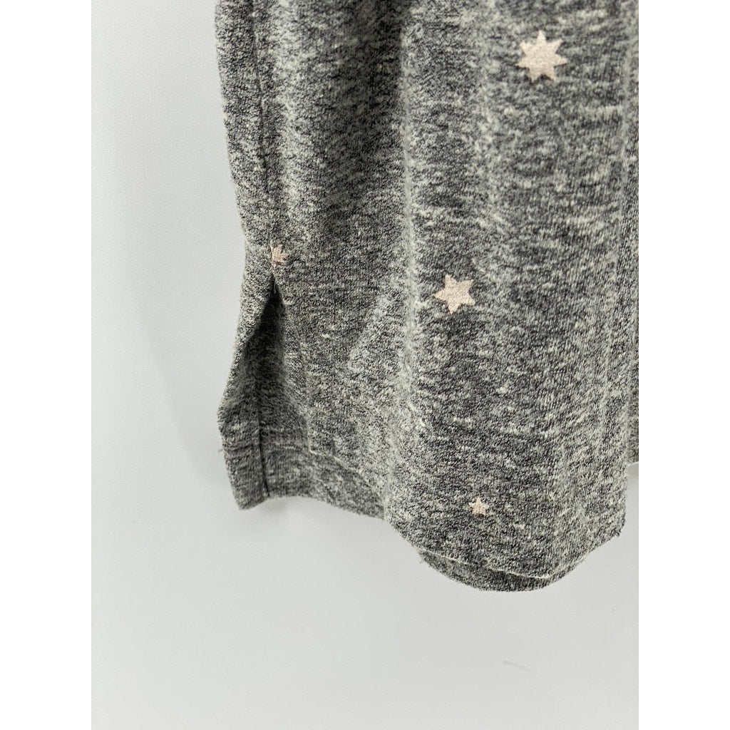 CURRENT/ELLIOTT Women's Heather Gray Star Relaxed Fit Crewneck Tank Top SZ 0