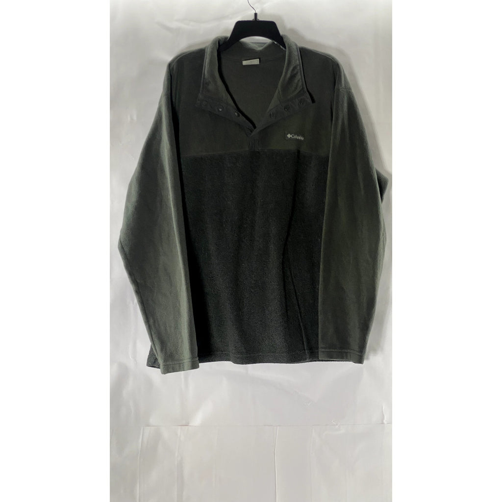 COLUMBIA Men's Gray Steen Mountain Fleece Half-Snap Pullover Sweater SZ 2XL