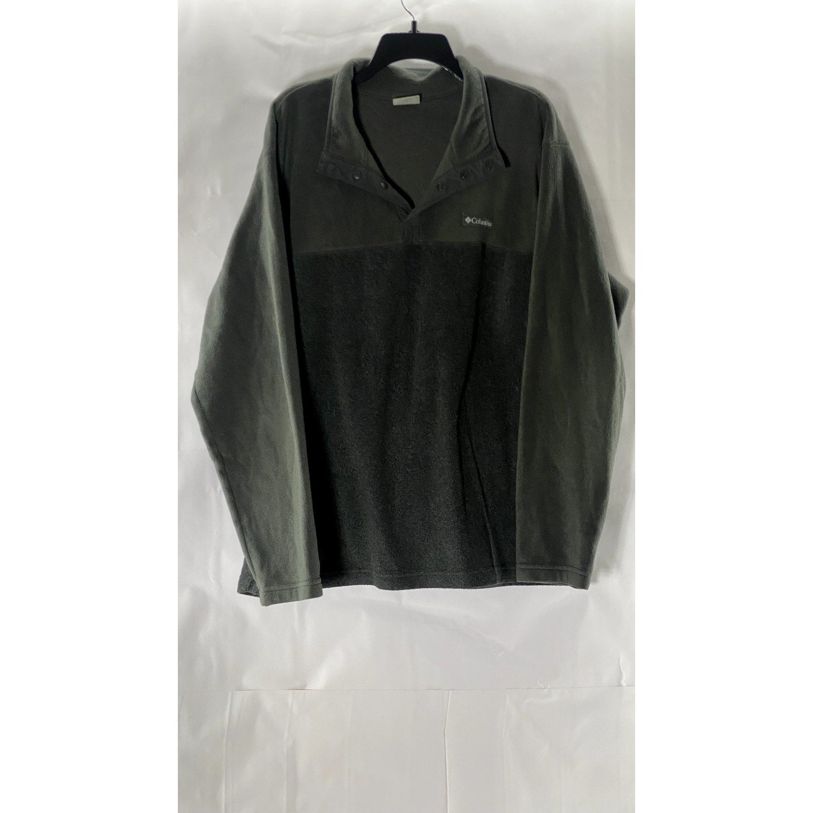 COLUMBIA Men's Gray Steen Mountain Fleece Half-Snap Pullover Sweater SZ 2XL