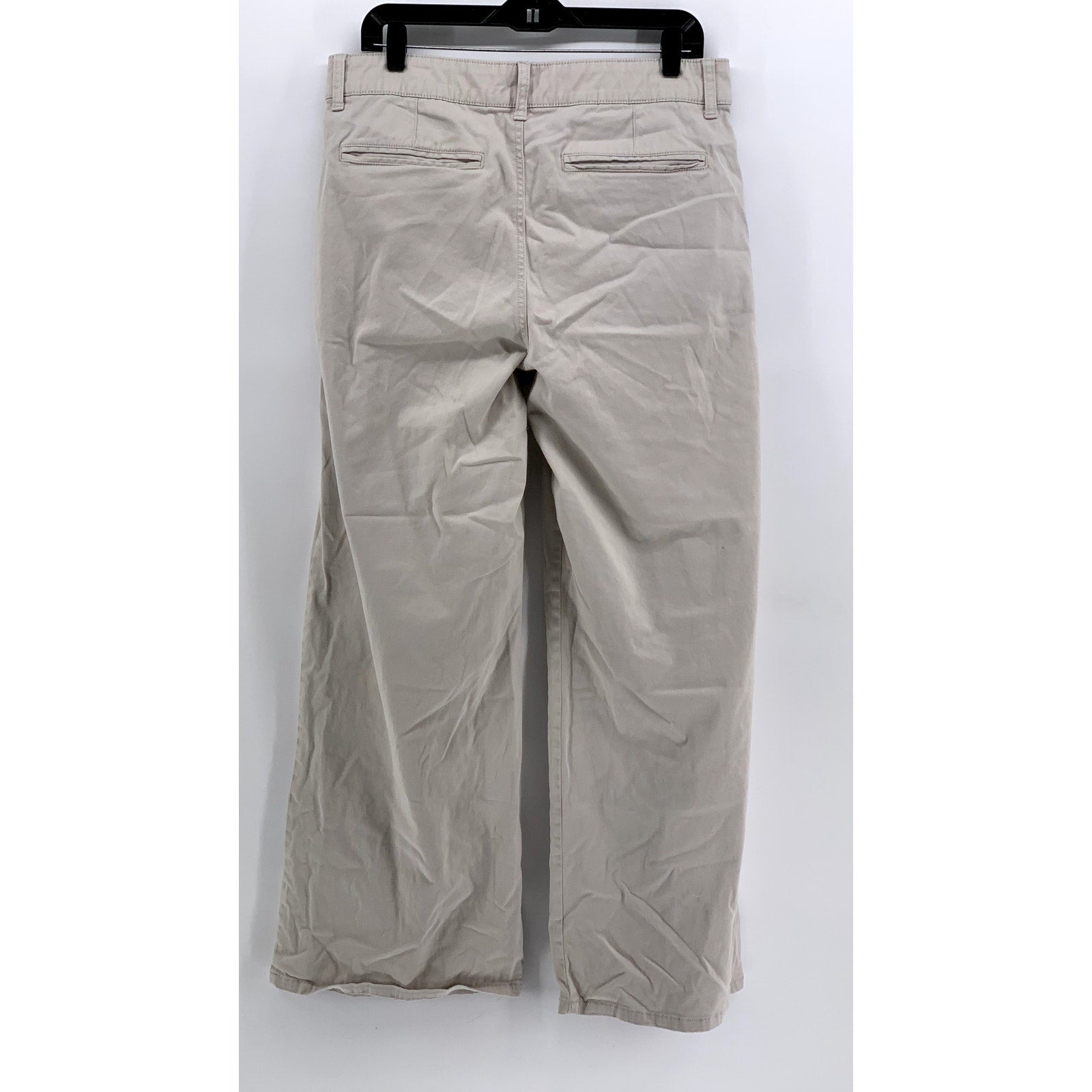ST. JOHN'S BAY Women's Beige Wide-Leg High-Rise Pants SZ 12