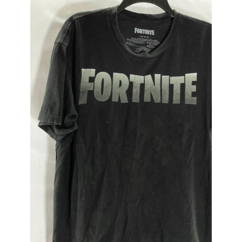 FORTNITE Men's Black Logo Crewneck Short Sleeve T-Shirt SZ L