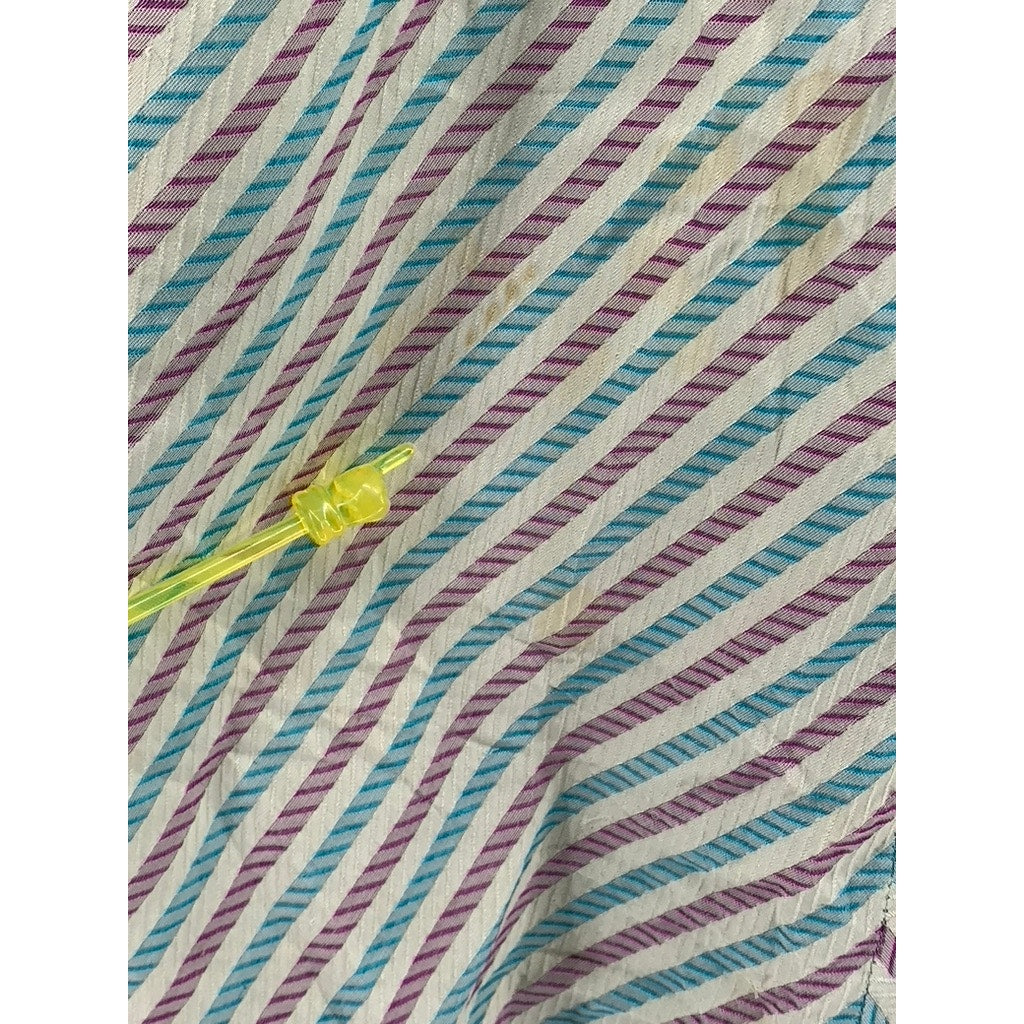 MACPHERSON'S By LAURA BIAGIOTTI Women's White Striped Cashmere Skirt SZ 46