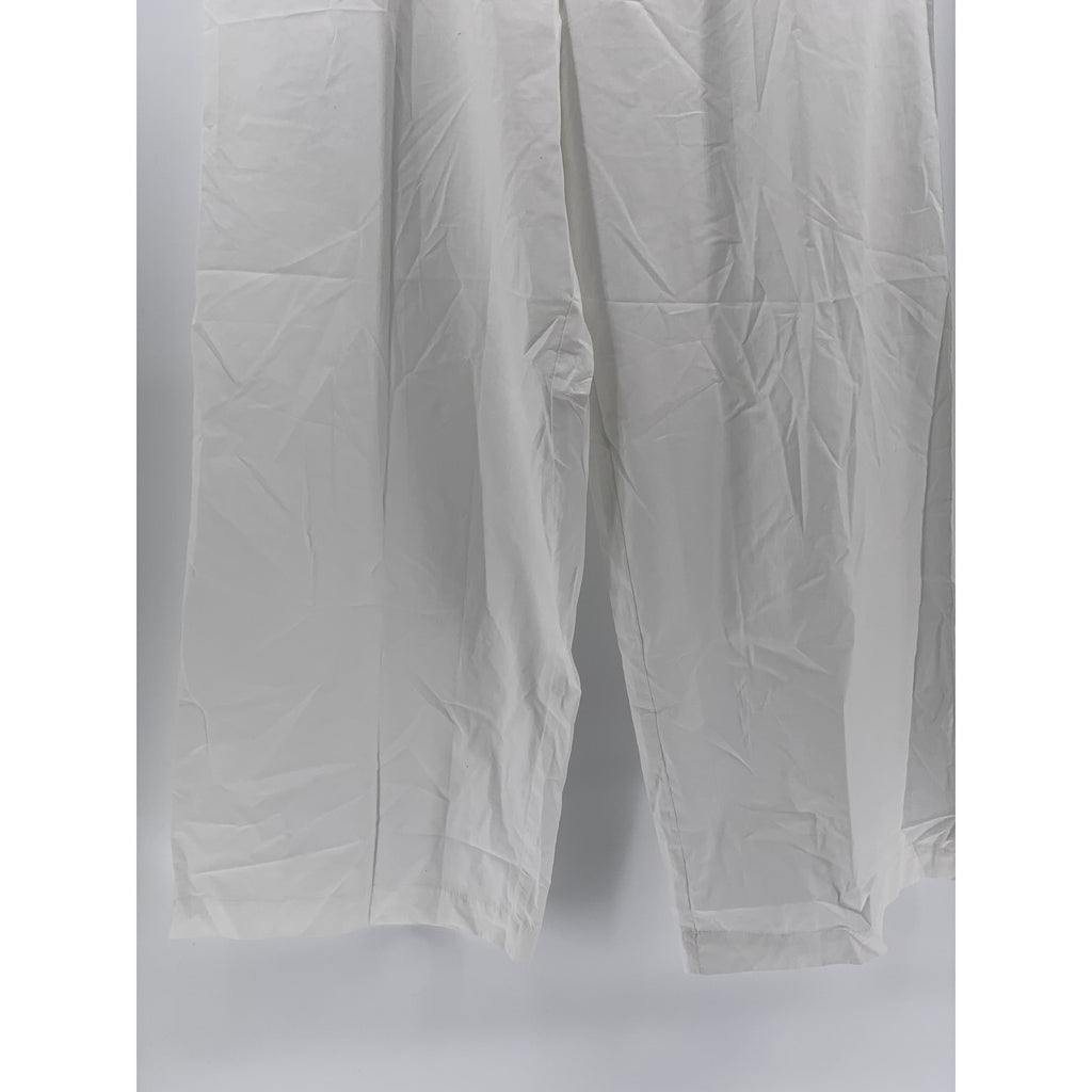 DONNI. Women’s White Drawstring Pull-On Lightweight Straight-Leg Pant SZ XXL