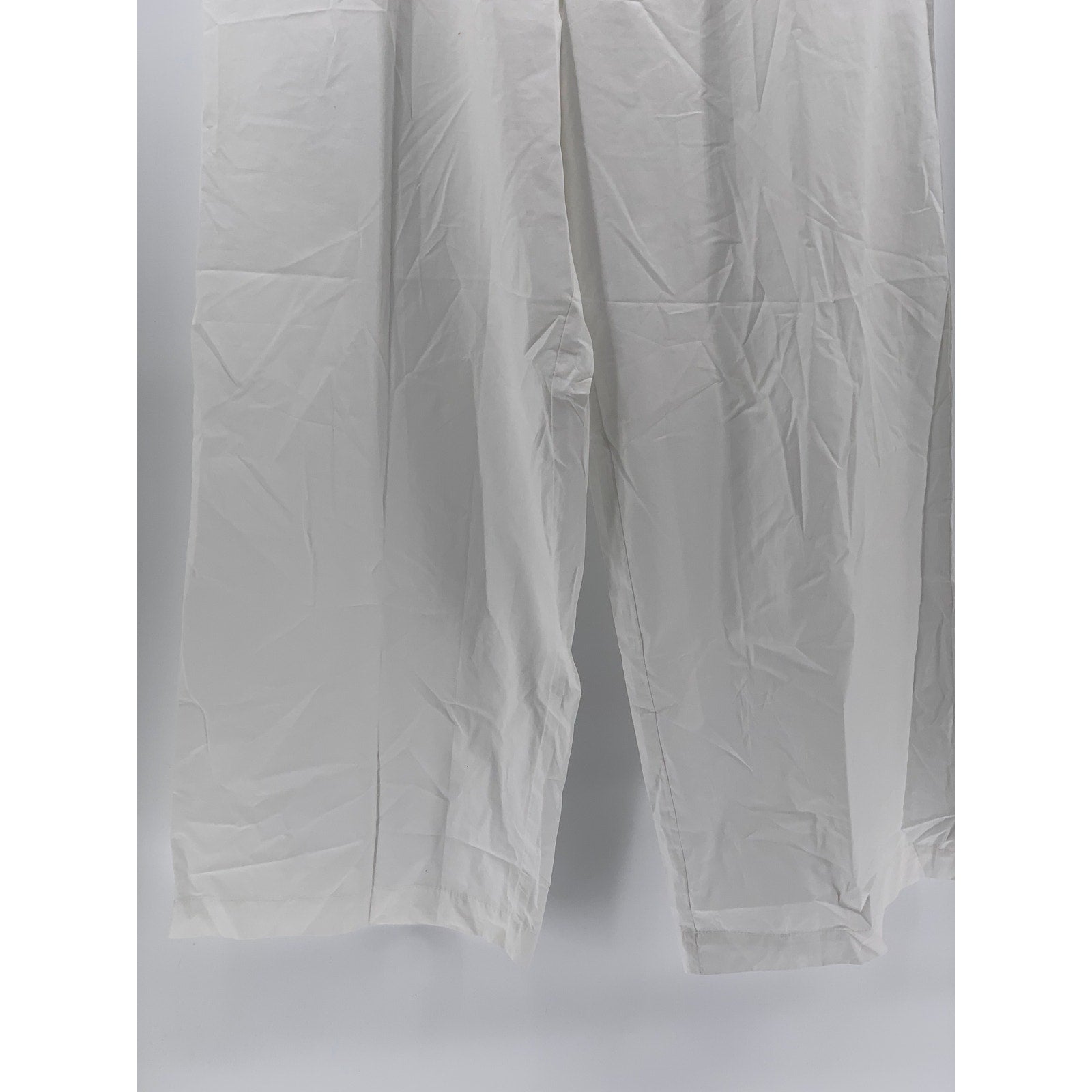 DONNI. Women’s White Drawstring Pull-On Lightweight Straight-Leg Pant SZ XXL