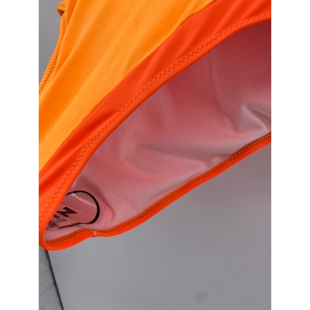 SHEIN Women's Plus Orange Colorblock Swim Bottoms SZ 1XL