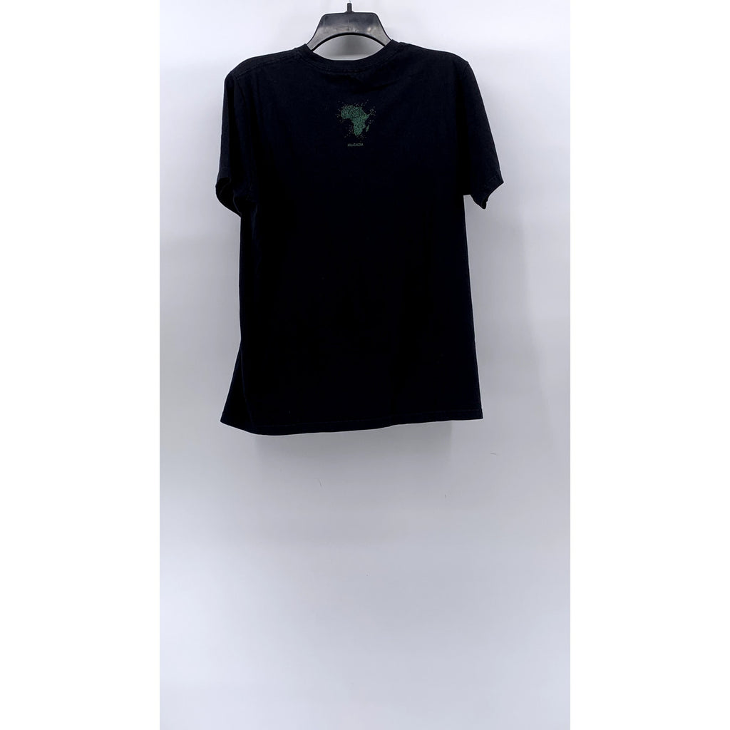 CUSTOM INK Men's Black Round Logo Crewneck Casual Short Sleeve T-Shirt SZ S