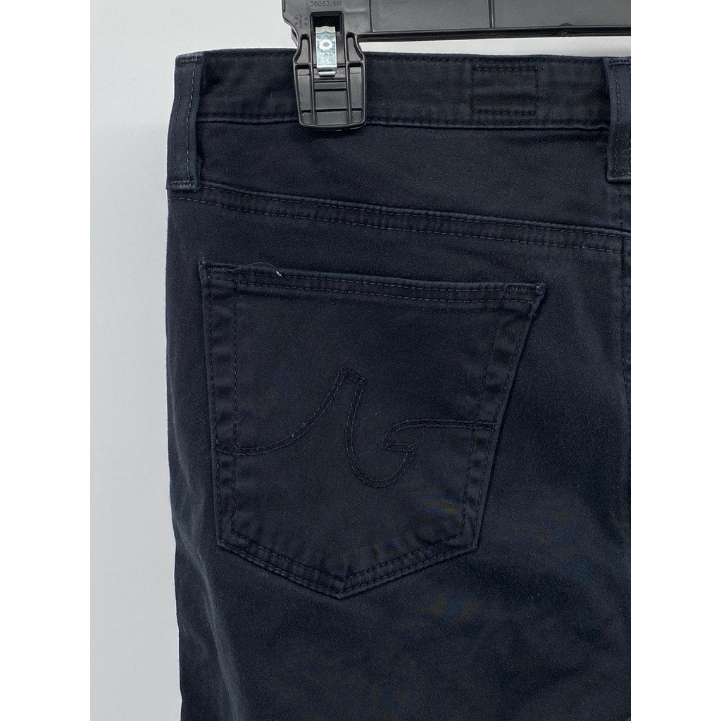 AG ADRIANO GOLDSCHMIED Women's Black Denim The Stilt Cigarette Leg Jeans SZ 28