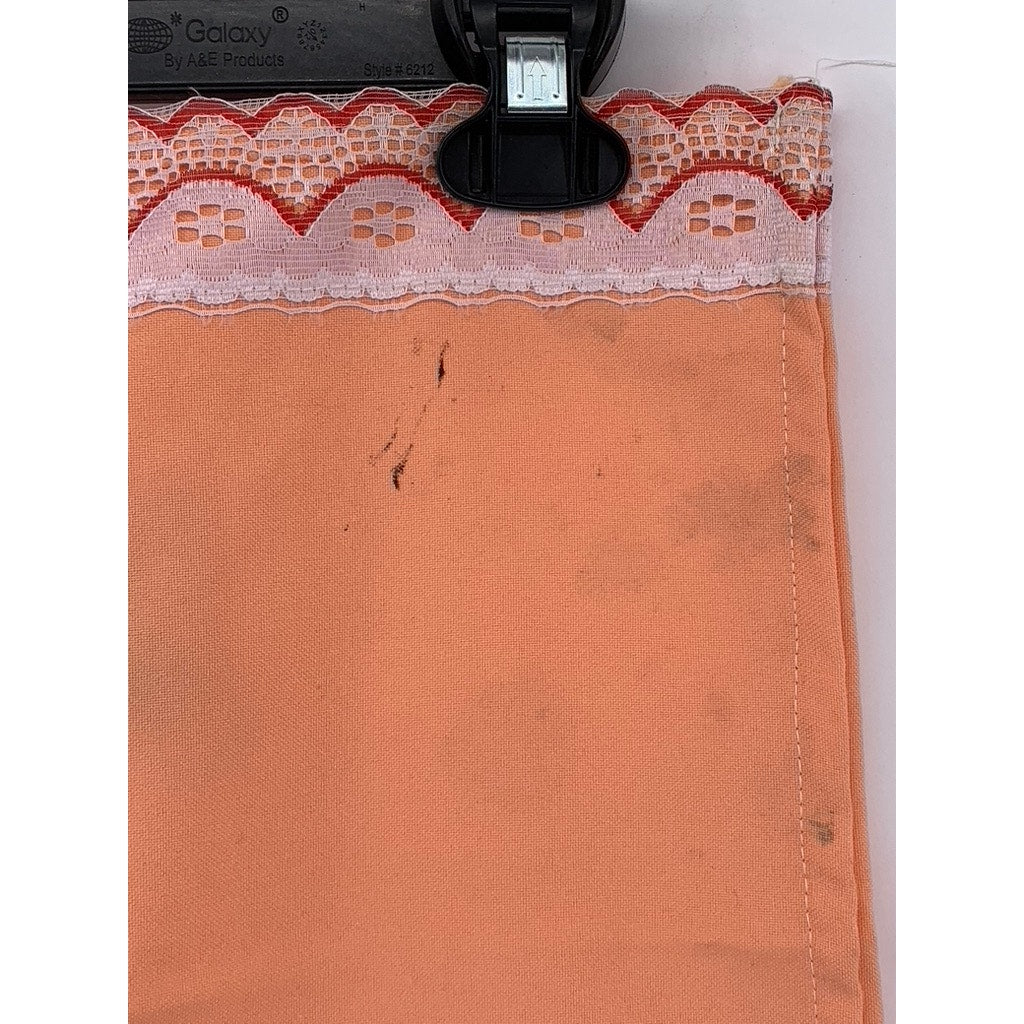 UNBRANDED Peach Embroidered Floral Pillow Case